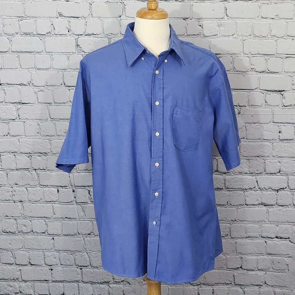 2/$20 Red Kap Short Sleeve Button-Up Shirt Neck Size 18.5